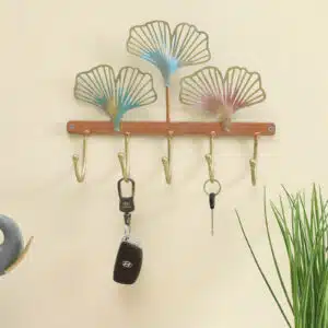 Ginko Key Holder for Wall - Mark Metal 5-Hook Key Rack