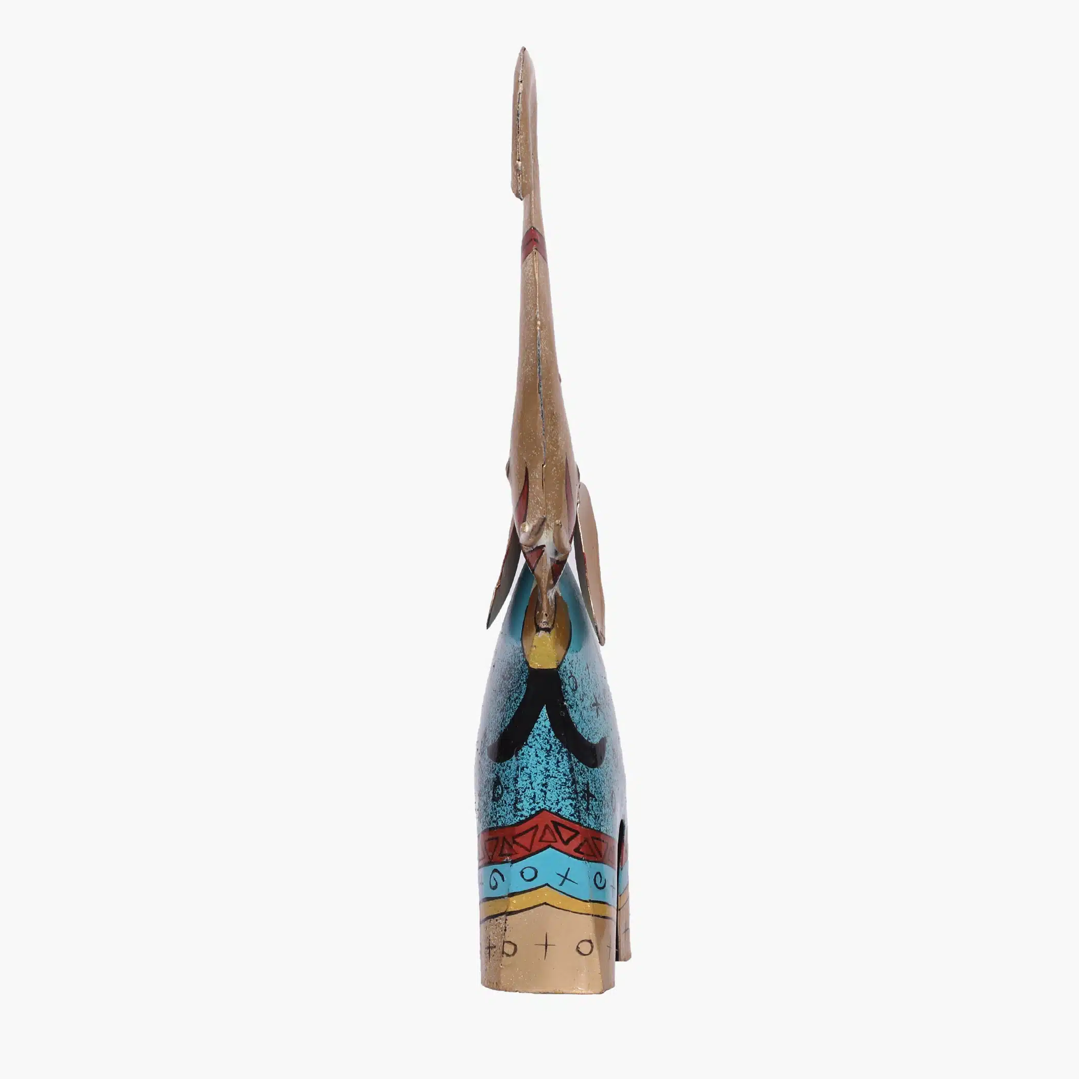 Elephant Showpiece Table Decor | Myron Hand Painted Metal Elephant Figurine - Image 5