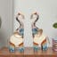 Elephant Showpiece Set of 2 Orion Hand Painted Metal Table Decor