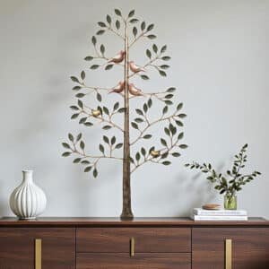 Metal Multicolor Irida Tree Wall Decor