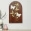 Metal Multicolor Saga Butterfly on Wooden Panel Wall Decor