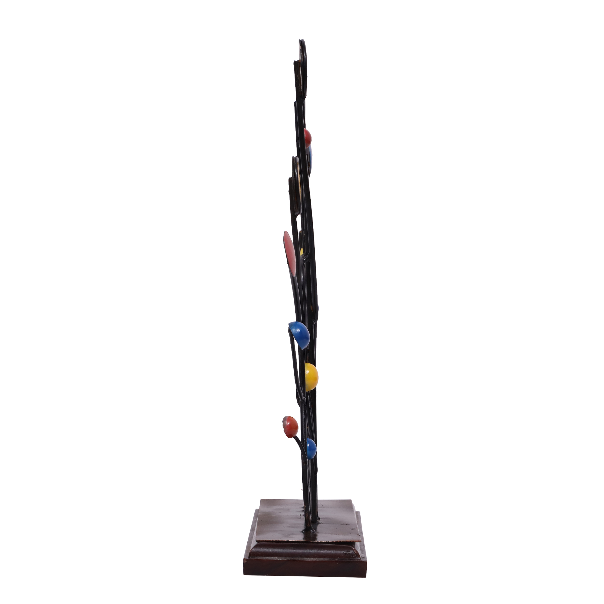 Metal & Wood Emily Round Abstract Showpiece Table Decor - Image 4