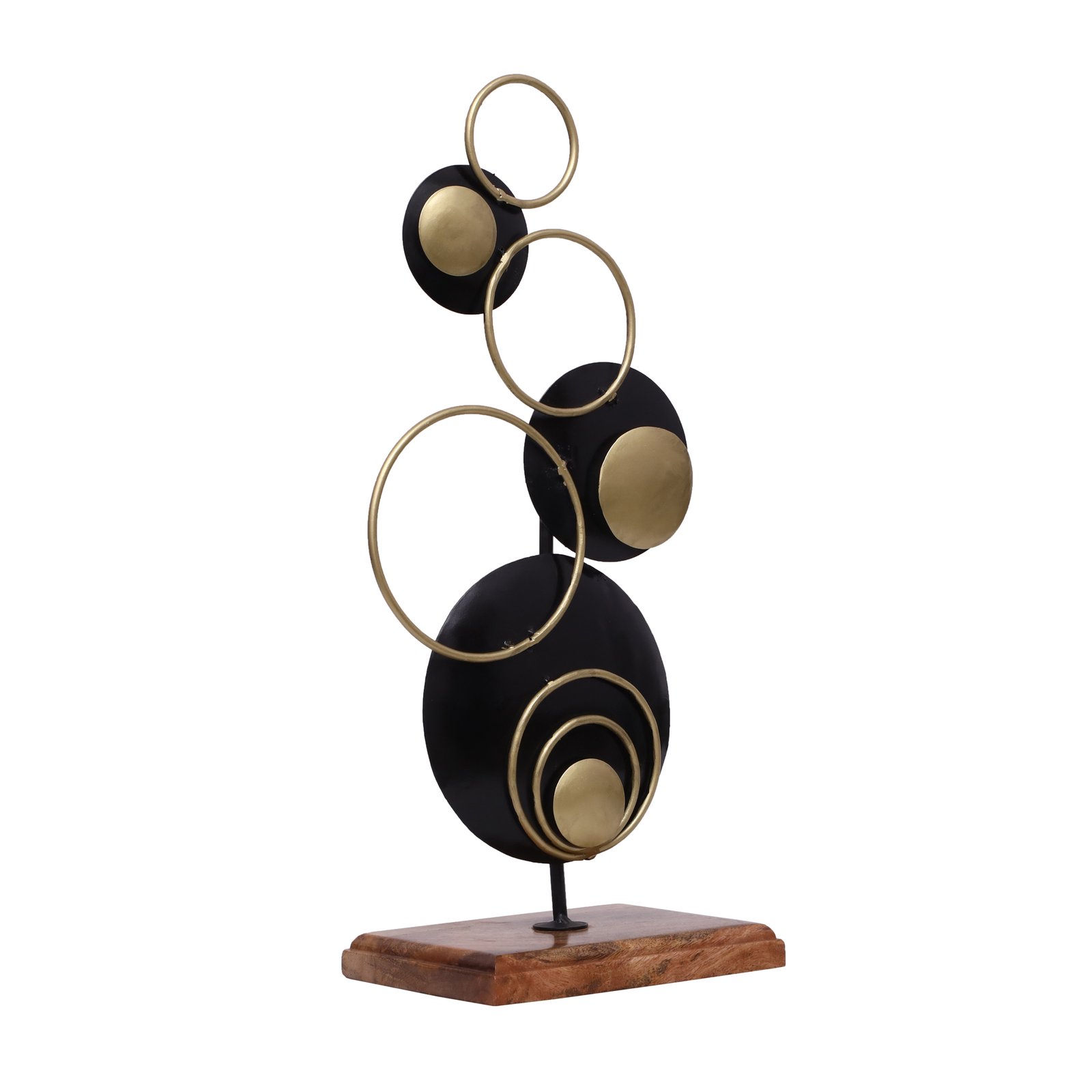Metal & Wood Multicolor Luke Abstract Table Decor Showpiece - Image 2