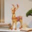 Golden Deer Statue - Standing Polyresin Table Decor Sculpture