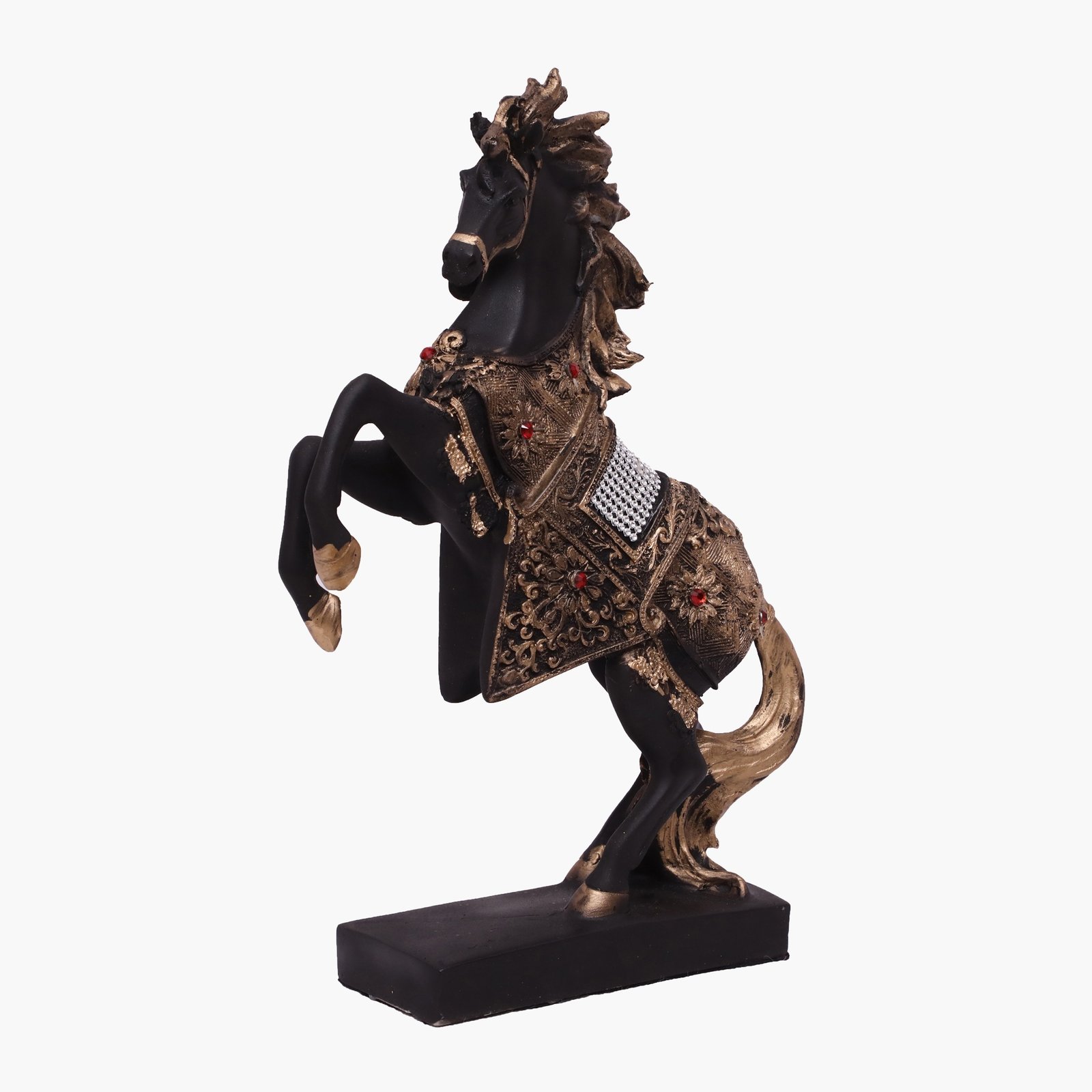 Polyresin Multicolor Jewellery Horse/2 Antique Table Decor Sculpture - Image 4