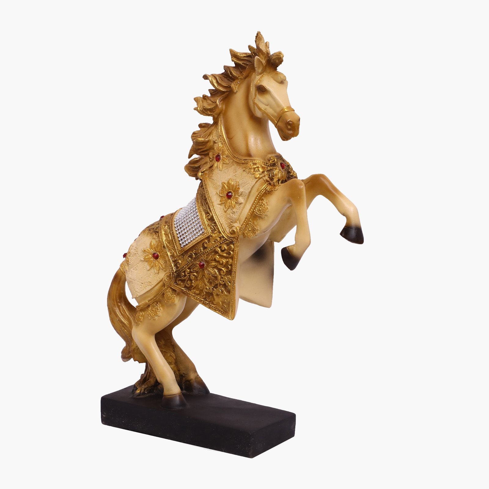 Polyresin Beige Jewellery Horse/2 Table Decor Sculpture - Image 2