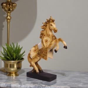 Polyresin Beige Jewellery Horse/1 Table Decor Sculpture