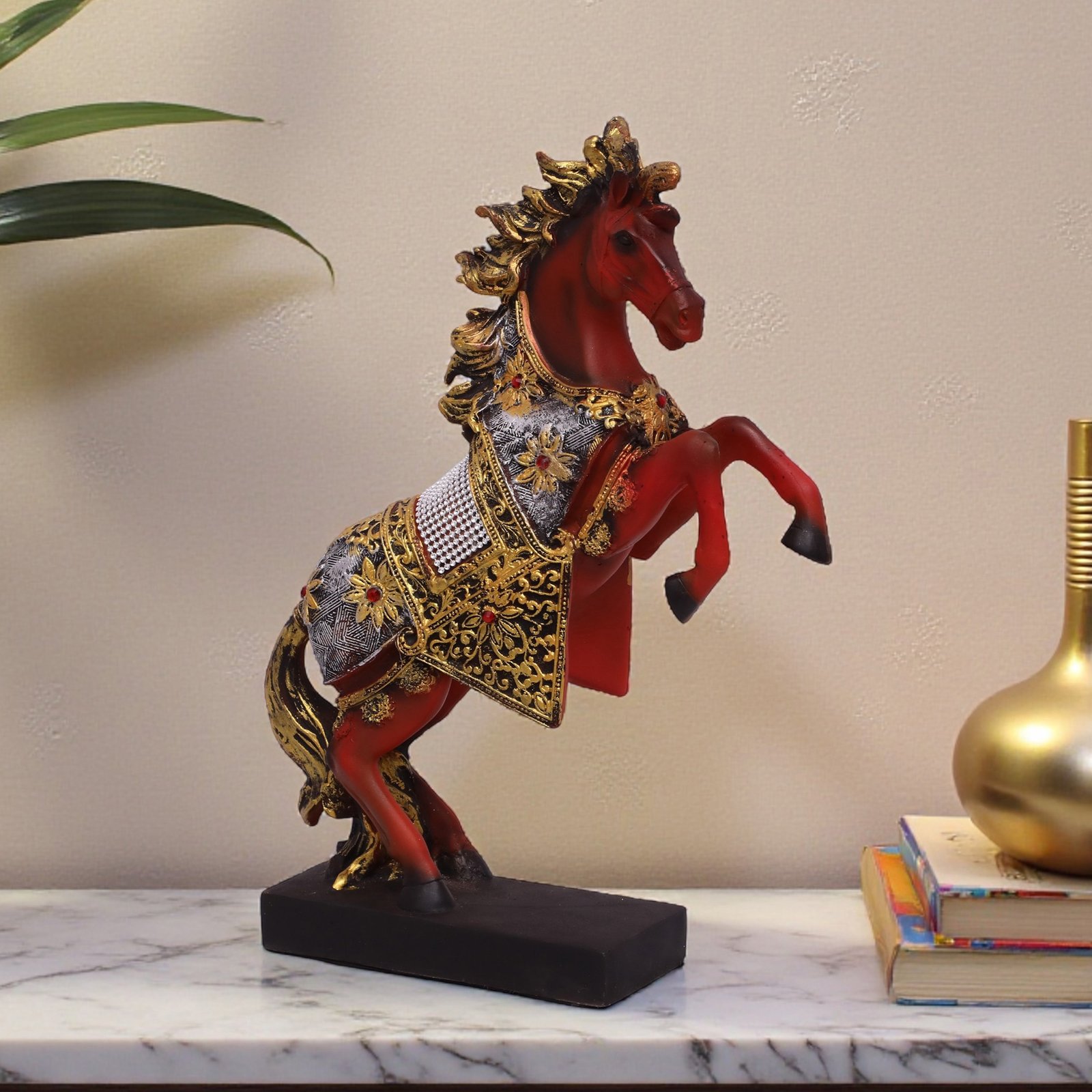 Polyresin Multicolor Jewellery Horse/1 Table Decor Sculpture