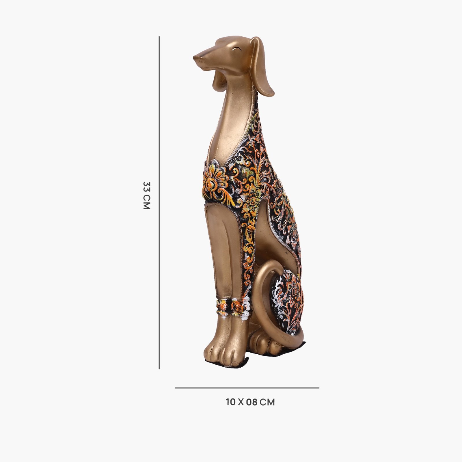 Polyresin Multicolor Dog Small Table Decor Sculpture - Image 3