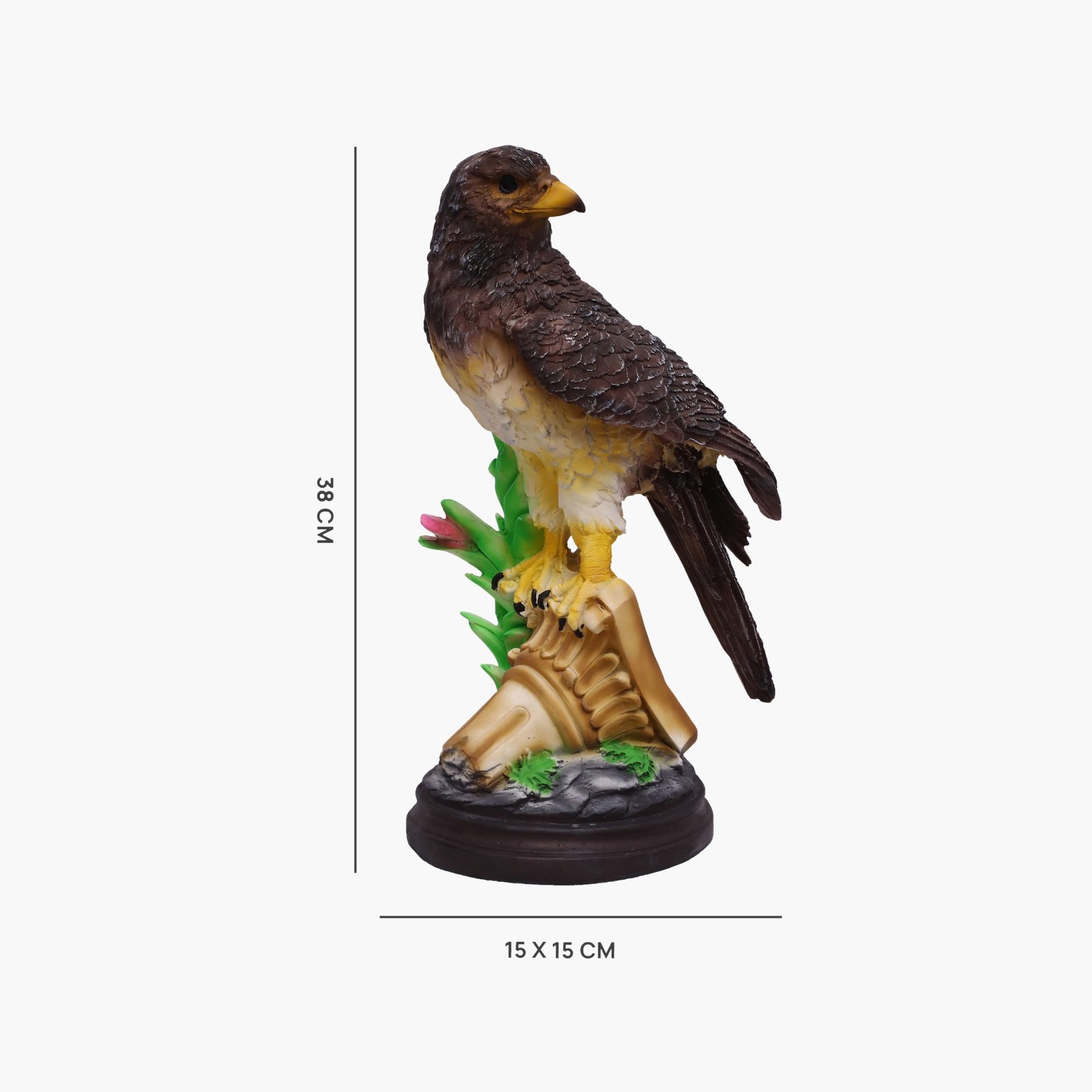 Polyresin Multicolor Eagle Table Decor Sculpture - Image 3