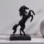 Black Horse Showpiece – Diamond Polyresin Table Sculpture