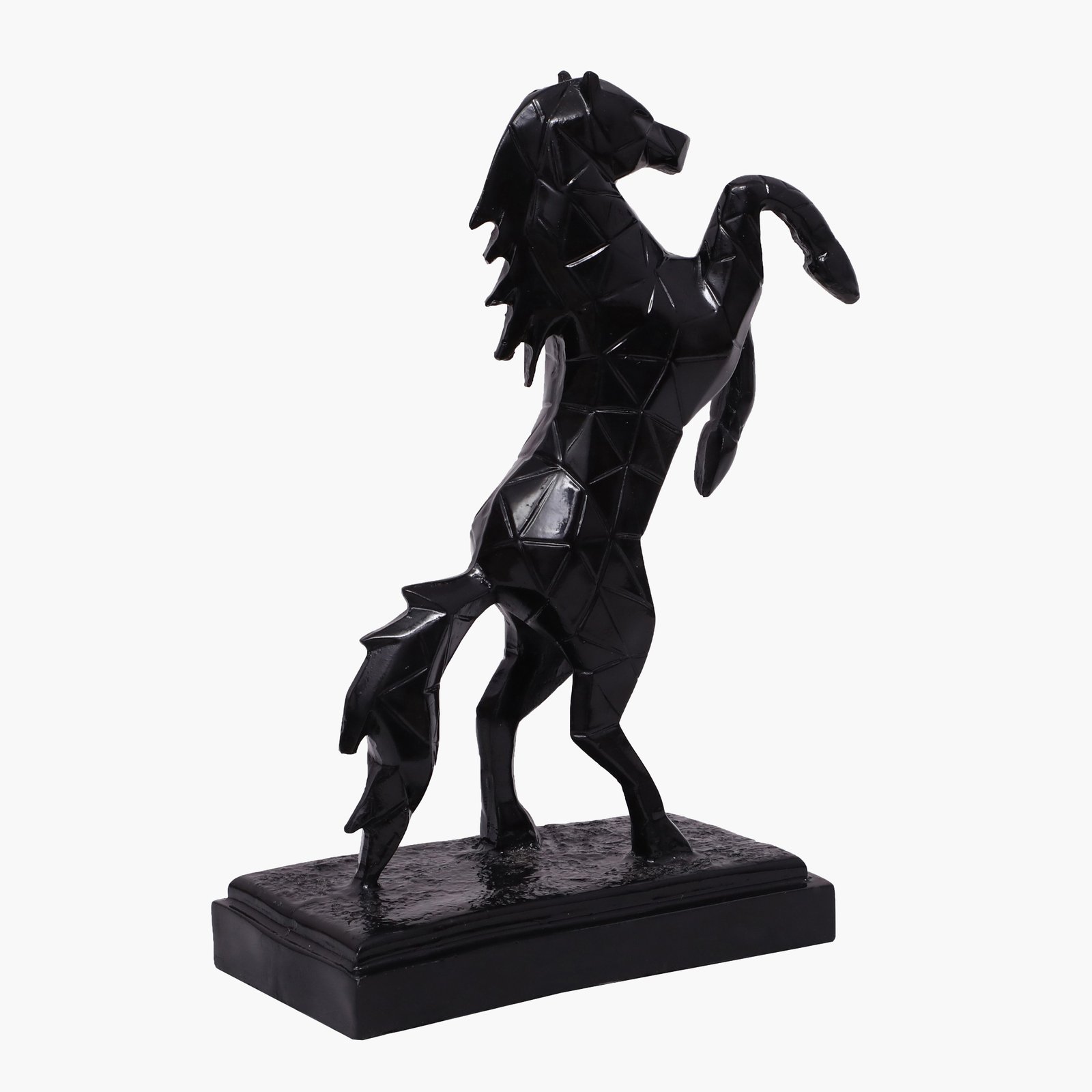 Polyresin Black Diamond Horse/1 Table Decor Sculpture - Image 2