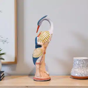 Swan Figurine Showpiece – Multicolor Standing Polyresin