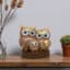 Owl Showpiece Set of 3 - Polyresin Multicolor Table Decor