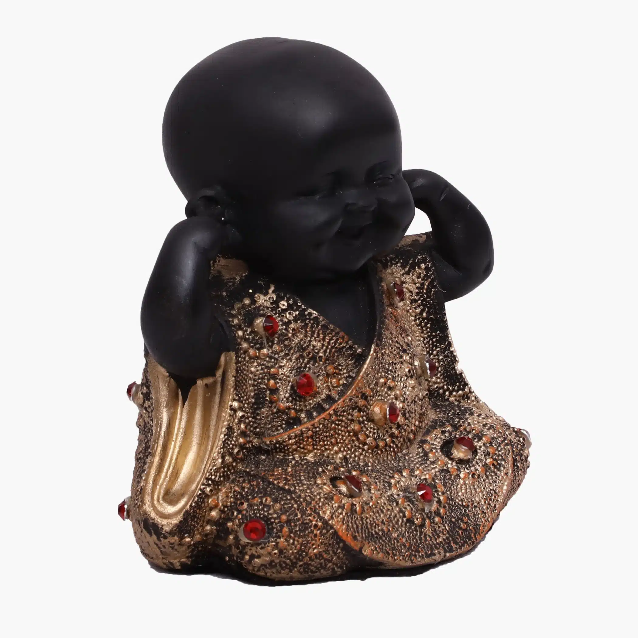 Antique Monk Figurine Set of 3 – Small Resin Showpiece - Image 9