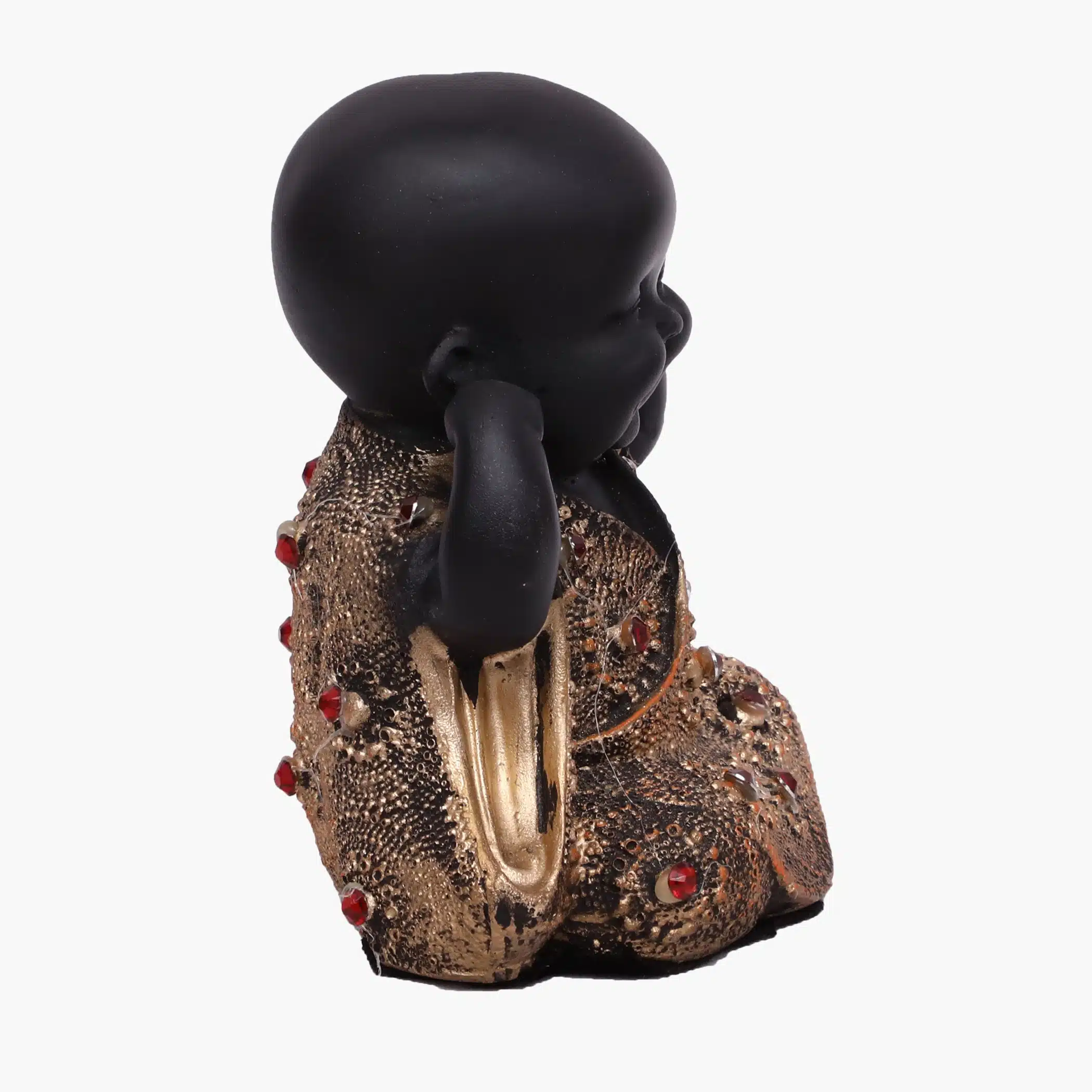 Antique Monk Figurine Set of 3 – Small Resin Showpiece - Image 4