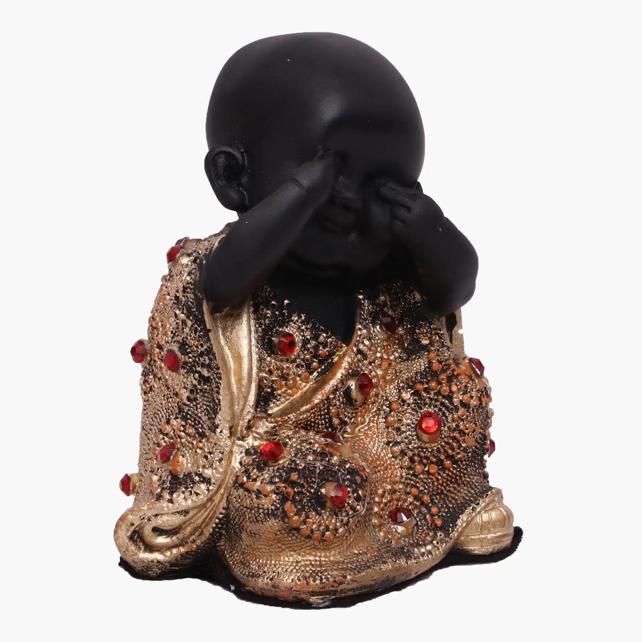 Antique Monk Figurine Set of 3 – Small Resin Showpiece - Image 5