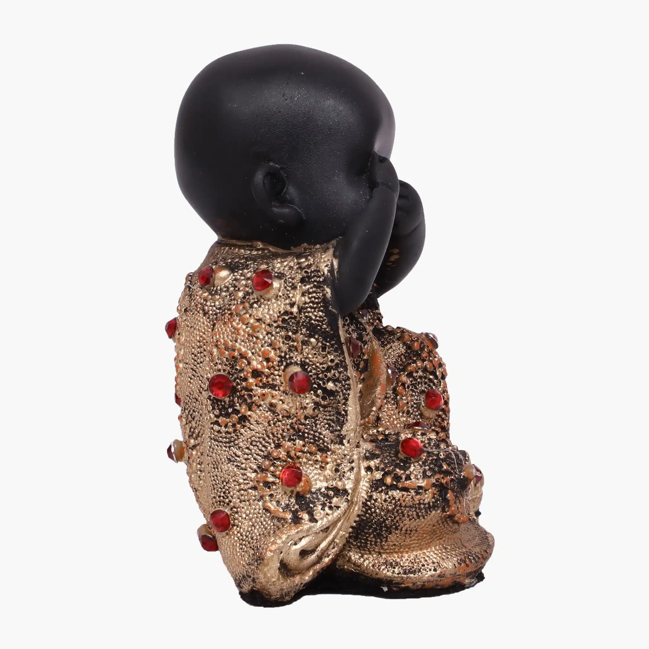 Antique Monk Figurine Set of 3 – Small Resin Showpiece - Image 6