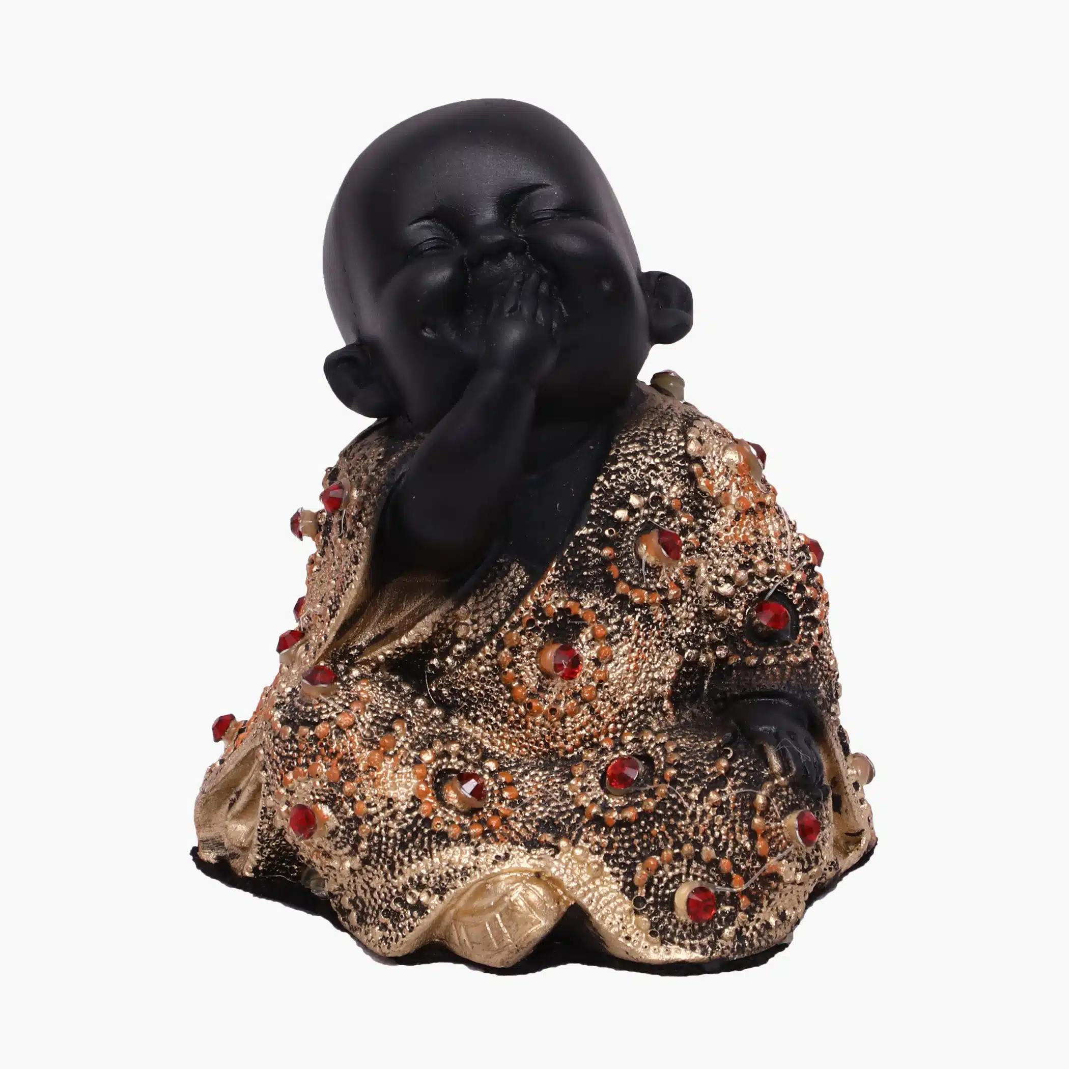 Antique Monk Figurine Set of 3 – Small Resin Showpiece - Image 7