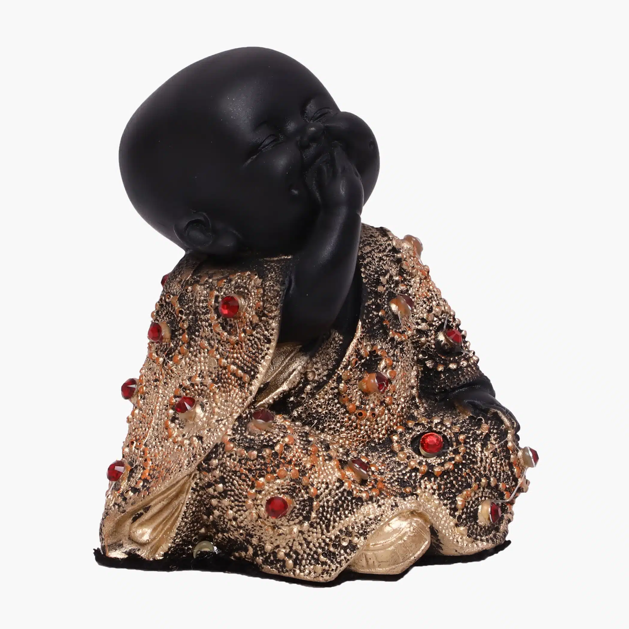 Antique Monk Figurine Set of 3 – Small Resin Showpiece - Image 8
