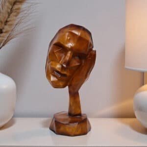 Polyresin Multicolor Diamond Face/3 Figurine Showpiece Table Decor