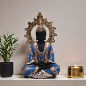Blue Buddha Statue Large – Chakkra Polyresin Showpiece
