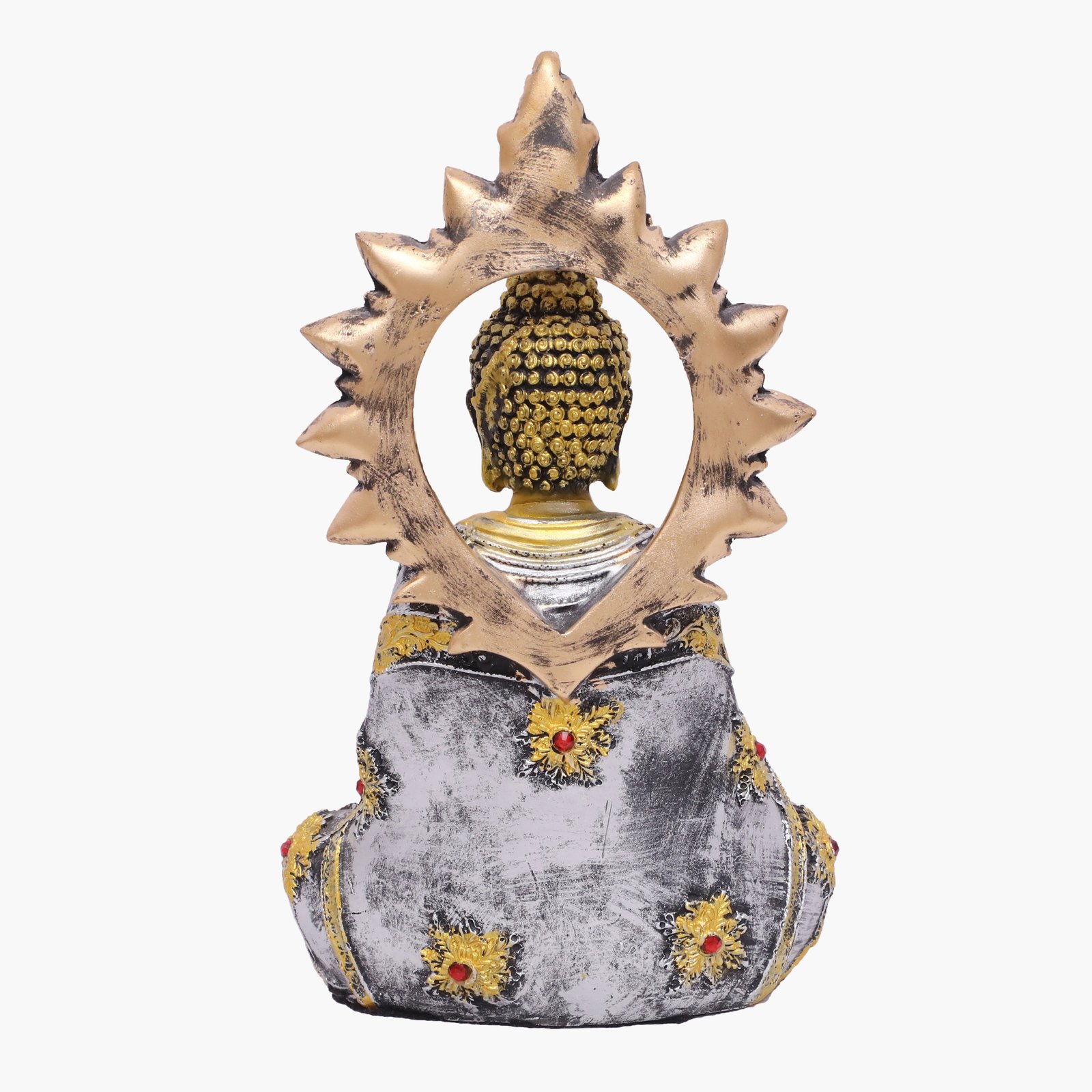 Polyresin Brown Chakkra Buddha Small Figurine Showpiece Table Decor - Image 4