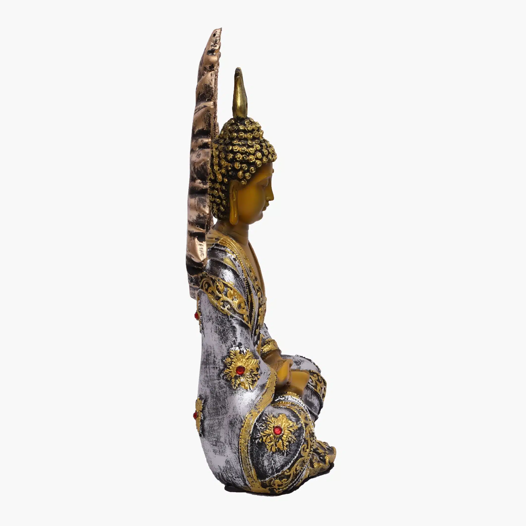Brown Buddha Statue Large – Chakkra Polyresin Decor - Image 4