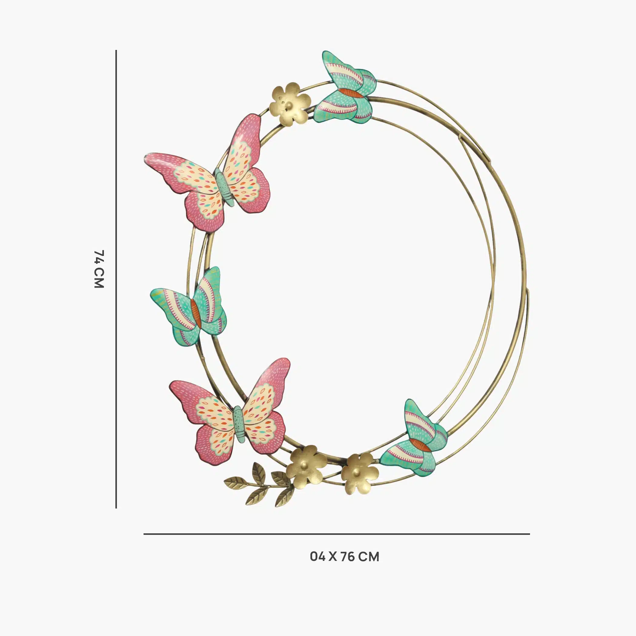 Butterfly Wall Art – Selena Multicolor Metal Wall Decor - Image 3