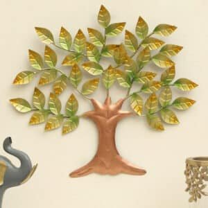 Anila Metal Contemporary Design Golden Tree Wall Decor