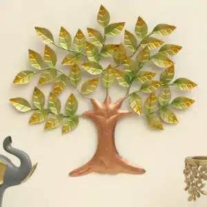 Anila Metal Contemporary Design Golden Tree Wall Decor