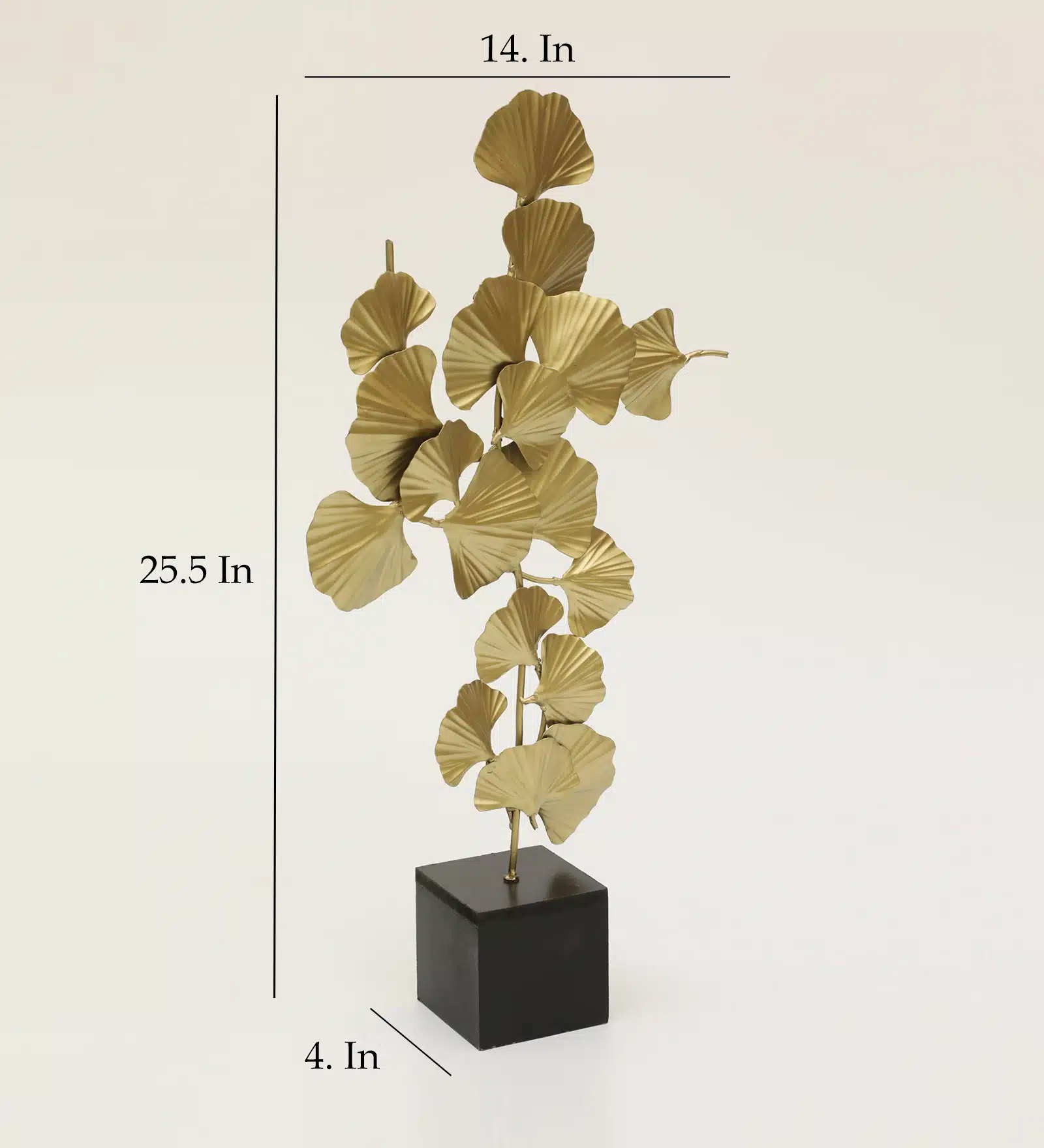 Ginko Showpiece - Vida Bunch Gold Metal MDF Table Decor - Image 3