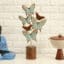 Metal & Wood Multicolor Derek Butterfly Showpiece Table Decor