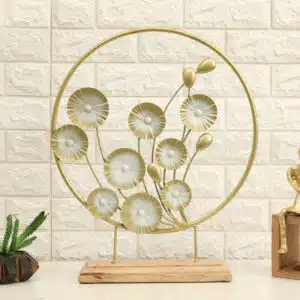 Metal & Wood Multicolor Siya Showpiece Table Decor