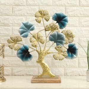 Metal & Wood Multicolor Supernova Tree Showpiece Table Decor