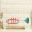 Trumpet Showpiece - Cornet Metal Wood Multicolor Table Decor