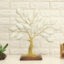 Metal & Wood Silver Lining Tree for Table Decor Showpiece