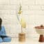Bird Showpiece - Feather on Bird Metal Wood Table Decor