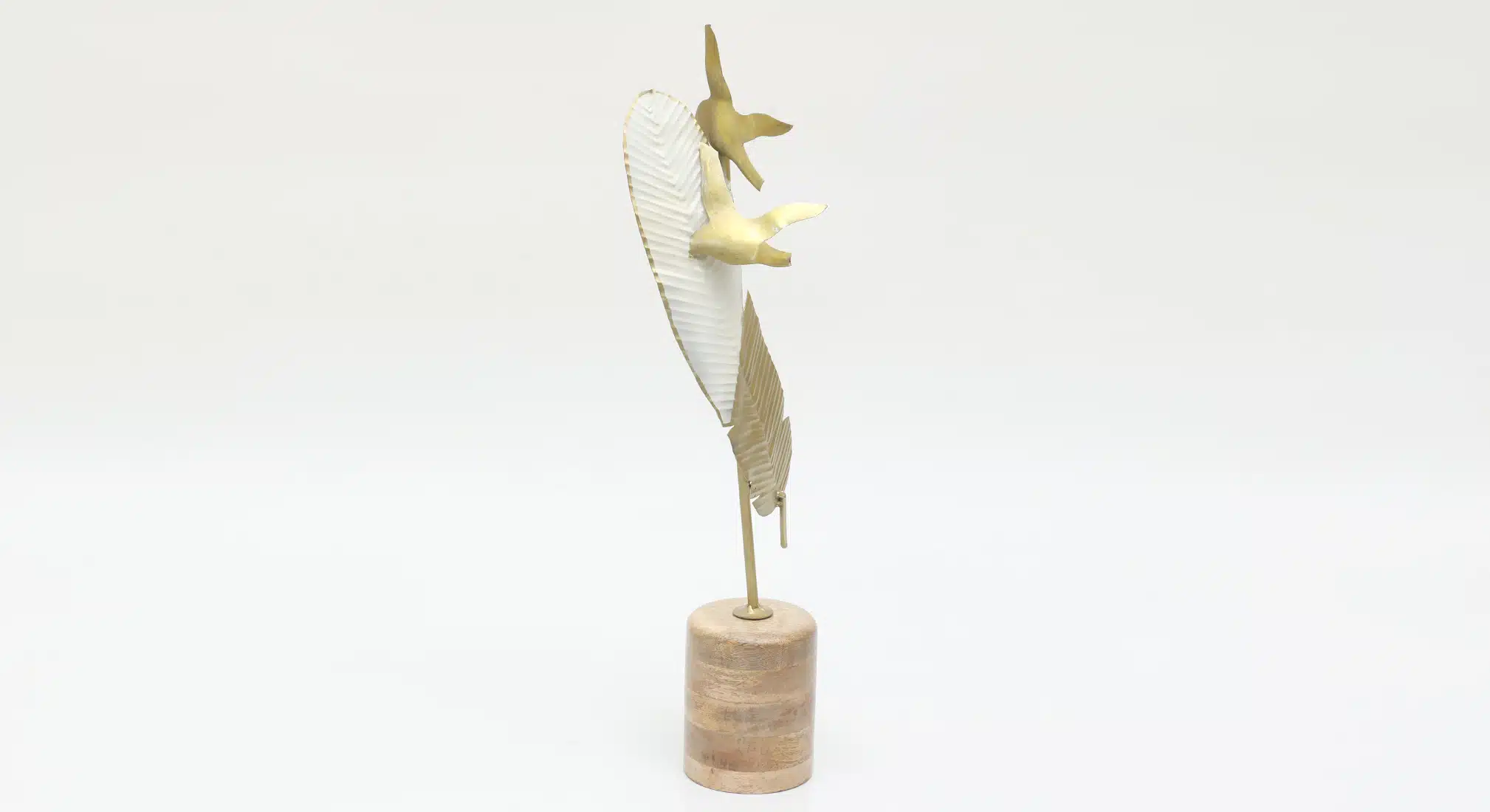 Bird Showpiece - Feather on Bird Metal Wood Table Decor - Image 4