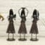 Goro Dolls Showpiece Table Decor Set of 3 Handcrafted Metal Figurines