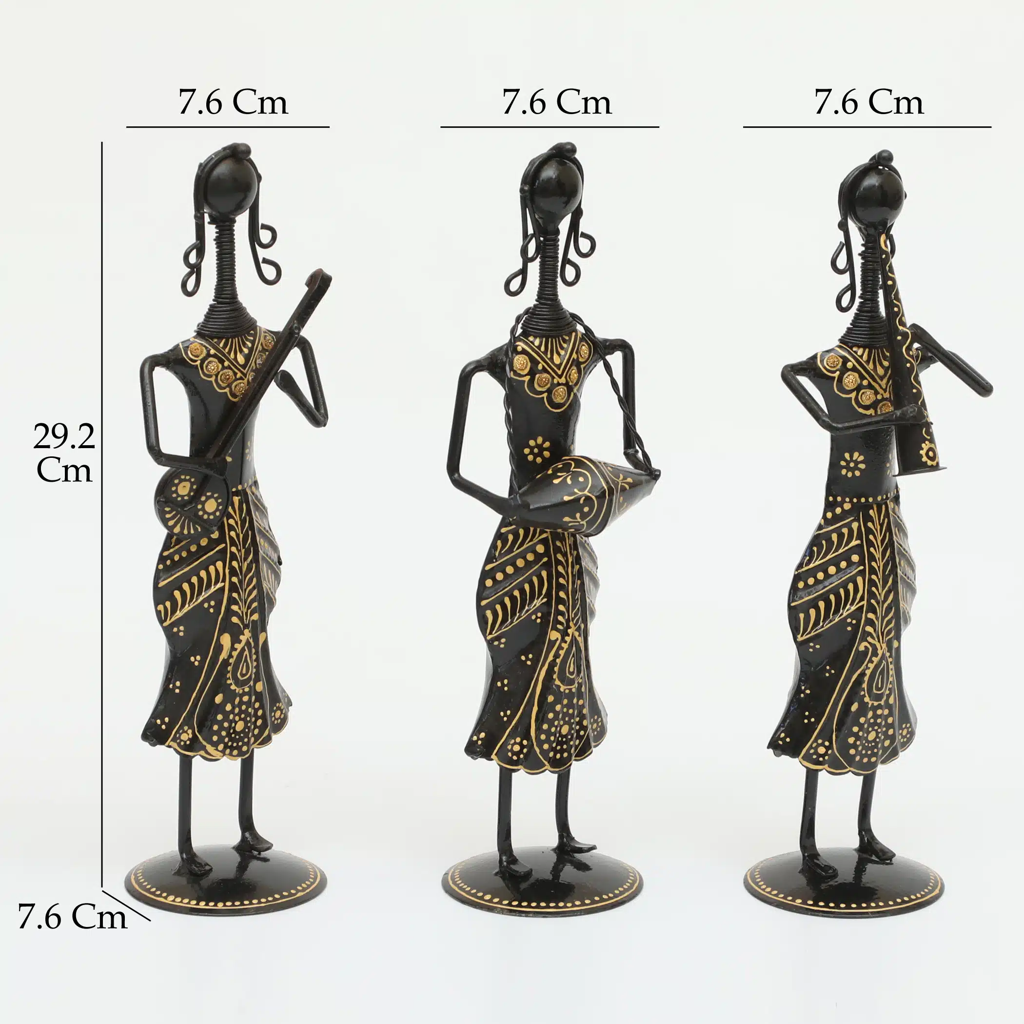 Handcrafted Musician Dolls Showpiece Set of 3 | Eiko Table Decor - Image 4