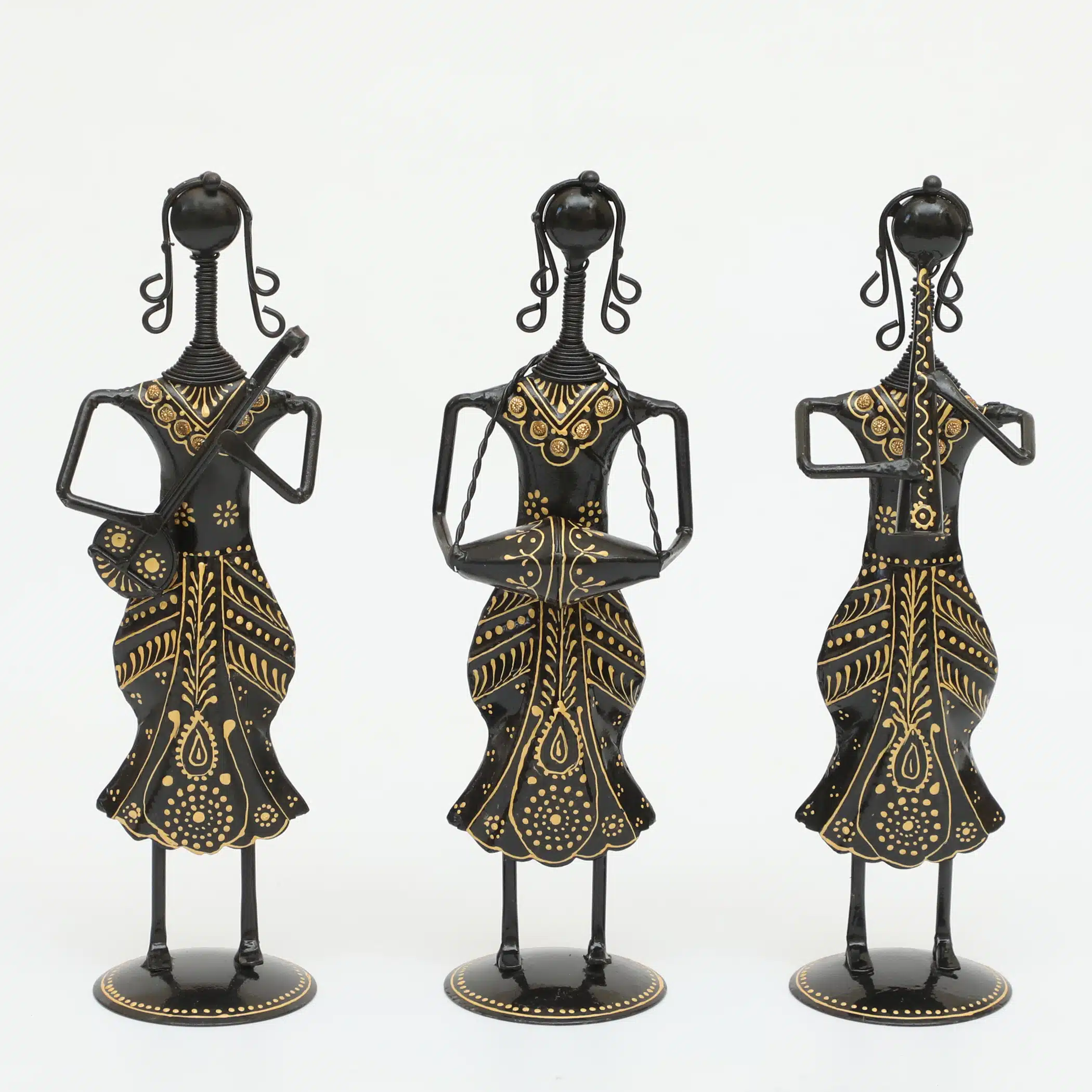 Handcrafted Musician Dolls Showpiece Set of 3 | Eiko Table Decor - Image 3