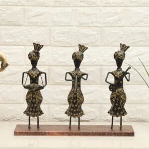 Metal & MDF Multicolor Lena Musician Dolls Showpiece Table Decor