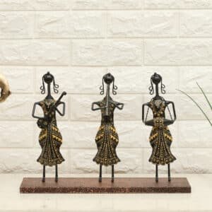 Metal & MDF Multicolor Eiko Musician Dolls Showpiece Table Decor