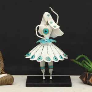 Metal & MDF Multicolor Yoko Dancing Doll/1 Showpiece Table Decor