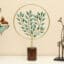 Metal & Wood Multicolor Bryan Tree Showpiece Table Decor