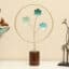 Metal & Wood Multicolor Hurley Flower Showpiece Table Decor
