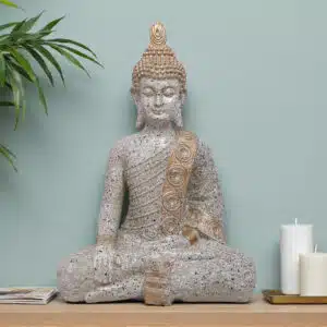 Polyresin Mud Colour Nag Samadhi Buddha Figurine Showpiece Table Decor