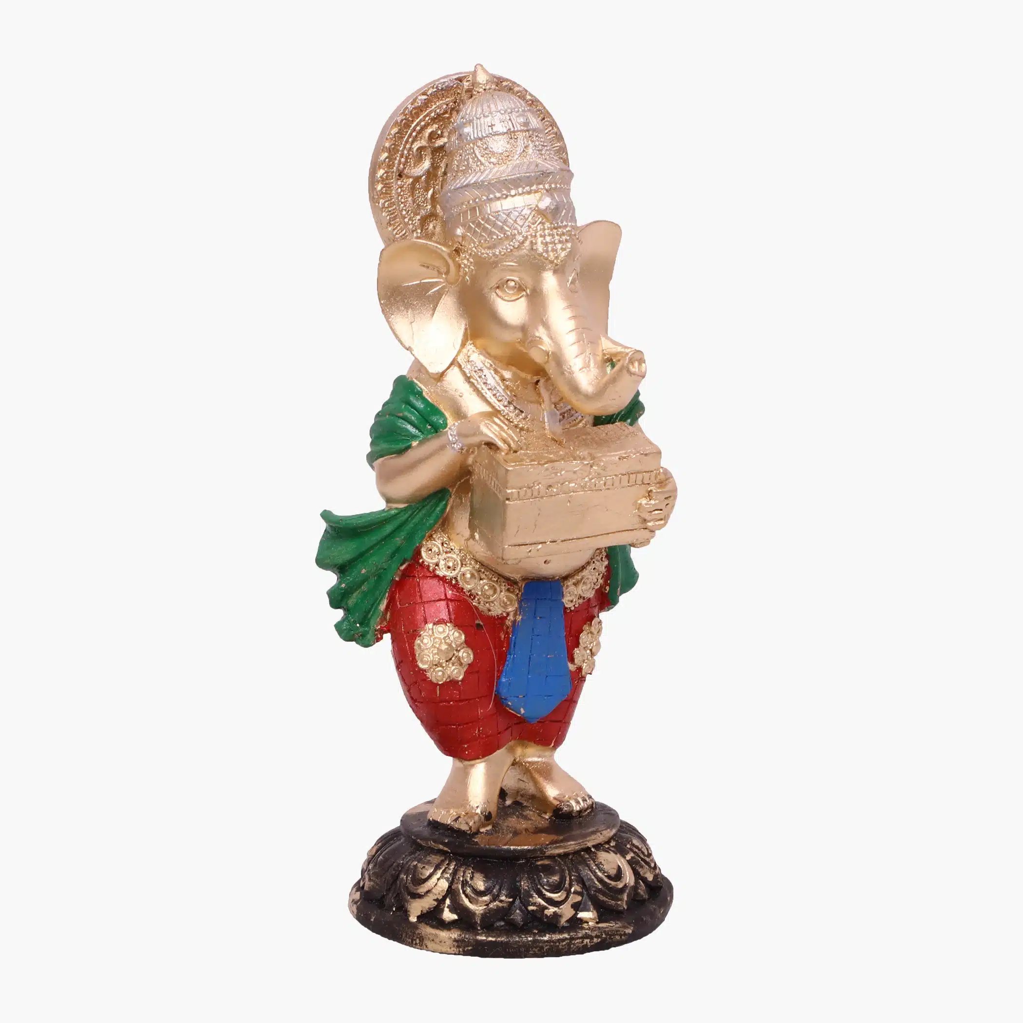 Harmonium Ganesha Figurine – Polyresin Multicolor Showpiece - Image 2
