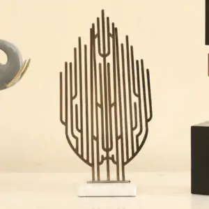 Gold Metal & Marble Elisa Abstract Big Table Decor Showpiece